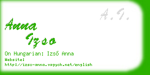 anna izso business card